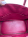 Hermes Berry Red Leather Clemence Gold Hardware Birkin Certified by Entrupy Bag Berry Red / 30