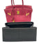 Hermes Berry Red Leather Clemence Gold Hardware Birkin Certified by Entrupy Bag Berry Red / 30