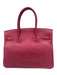 Hermes Berry Red Leather Clemence Gold Hardware Birkin Certified by Entrupy Bag Berry Red / 30