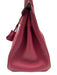 Hermes Berry Red Leather Clemence Gold Hardware Birkin Certified by Entrupy Bag Berry Red / 30