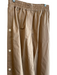 Arlo Mott Size M Khaki Cotton Elastic Waist High Rise Wide Leg Pull On Pants Khaki / M