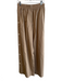 Arlo Mott Size M Khaki Cotton Elastic Waist High Rise Wide Leg Pull On Pants Khaki / M