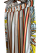 La Prestic Ouiston Size 2/M Ivory & Multi Silk Elastic Waist Stripe Pants Set Ivory & Multi / 2/M