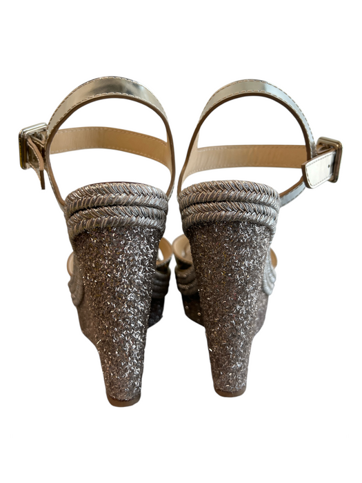 Christian Louboutin Shoe Size 38 Champagne Leather & Manmade Cross Over Shoes Champagne / 38