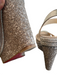 Christian Louboutin Shoe Size 38 Champagne Leather & Manmade Cross Over Shoes Champagne / 38