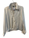 Karl Lagerfeld Size M Ivory Polyester Collared Button Up Long Sleeve Top Ivory / M