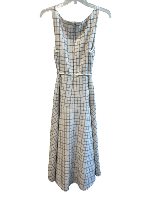 Mill Valley Size 10 White & Black Polyester Blend Long Sleeve Plaid Dress Set White & Black / 10