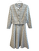 Mill Valley Size 10 White & Black Polyester Blend Long Sleeve Plaid Dress Set White & Black / 10