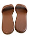 Chloe Shoe Size 39 Brown Leather Open Toe & Heel Logo Flat Slides Shoes Brown / 39
