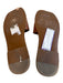 Chloe Shoe Size 39 Brown Leather Open Toe & Heel Logo Flat Slides Shoes Brown / 39
