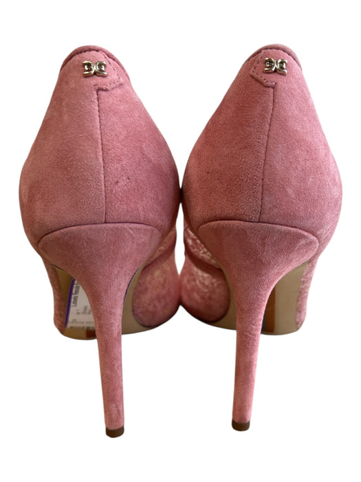 Sam Edelman Shoe Size 9 Pink Leather Suede Embroidered Design Pointed Toe Shoes Pink / 9