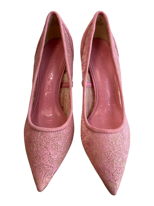 Sam Edelman Shoe Size 9 Pink Leather Suede Embroidered Design Pointed Toe Shoes Pink / 9