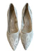 Sam Edelman Shoe Size 9 Cream Leather Suede Lace Detail Pointed Toe Pump Shoes Cream / 9