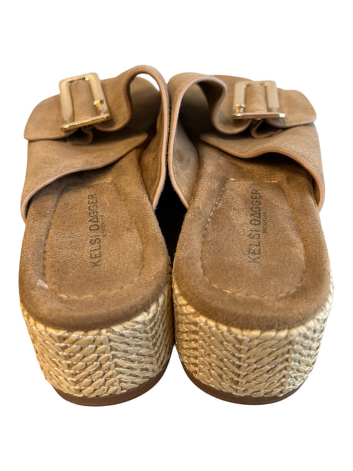 Kelsi Dagger Shoe Size 8.5 Brown Leather Suede Open Toe & Heel Slides Shoes Brown / 8.5