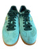 Puma Shoe Size 8.5 Teal Suede Almond Toe lace up Low Top Sneaker Shoes Teal / 8.5