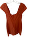 MP /  C Size S Burnt Sienna Cotton Front Tie Cap Sleeve Mini Dress Burnt Sienna / S