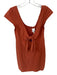 MP /  C Size S Burnt Sienna Cotton Front Tie Cap Sleeve Mini Dress Burnt Sienna / S
