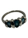 Blue & Silver 925 Silver Semi Precious Stone Oval cut Ring Blue & Silver