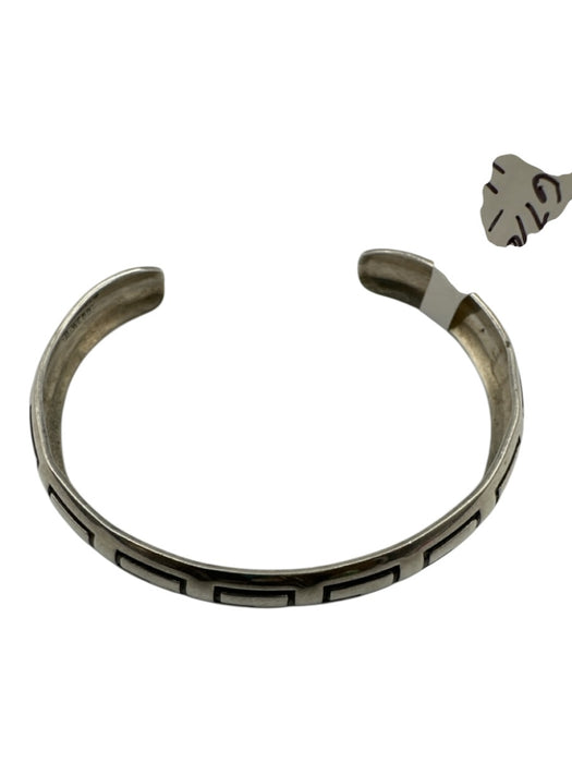 B. Webb Silver Sterling Silver Engraved open cuff Bracelet Silver