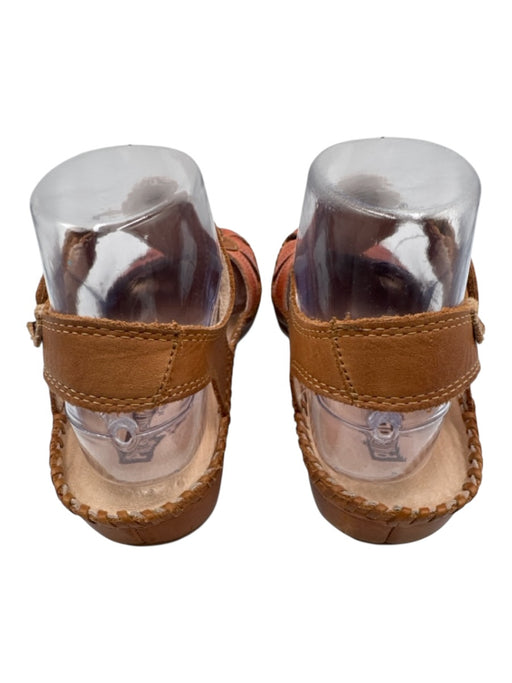 Pikolinos Shoe Size 38 Red & Brown Leather Rubber Sole Cut Out Pattern Sandals Red & Brown / 38