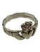 Silver 925 Silver Braided Detail Heart hand Ring Silver