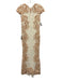 Tadashi Shoji Size 4 Blush & White Cap Sleeve Floral Lace Darted Gown Blush & White / 4