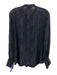 Joie Size Small Navy & Black Viscose Button Front Snake Skin Print Top Navy & Black / Small