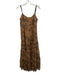 By Anthropologie Size XS Brown, Black & Gold Polyester Embroidered Dress Brown, Black & Gold / XS