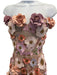 Bronx & Banco Size M Mixed Pinks Viscose Blend Strapless Floral Applique Gown Mixed Pinks / M