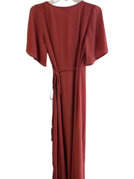 Baltic Born Size S Red Polyester V Neck Short Sleeve Wrap Maxi Dress Red / S