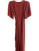 Baltic Born Size S Red Polyester V Neck Short Sleeve Wrap Maxi Dress Red / S