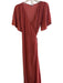 Baltic Born Size S Red Polyester V Neck Short Sleeve Wrap Maxi Dress Red / S