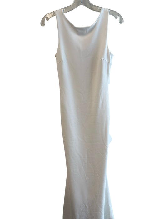 Lulus Size S White Polyester Square Neck Sleeveless Back Detail Maxi Gown White / S