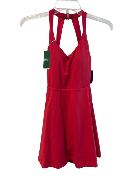 Halara Size XS Red Nylon Blend Sleeveless Round Neck Knee Length Dress Red / XS