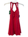 Halara Size XS Red Nylon Blend Sleeveless Round Neck Knee Length Dress Red / XS