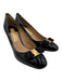 Salvatore Ferragamo Shoe Size 9.5 Black Leather Upper Patent Vara Bow Pumps Black / 9.5