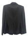 Armani Collezioni Size 6 Black Wool Button Front Blazer Back Zip Skirt Set Black / 6