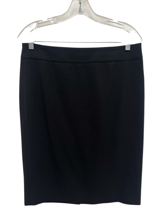 Armani Collezioni Size 6 Black Wool Button Front Blazer Back Zip Skirt Set Black / 6