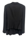 Armani Collezioni Size 8/6 Black Wool Blend Collar Detail Button Front Skirt Set Black / 8/6