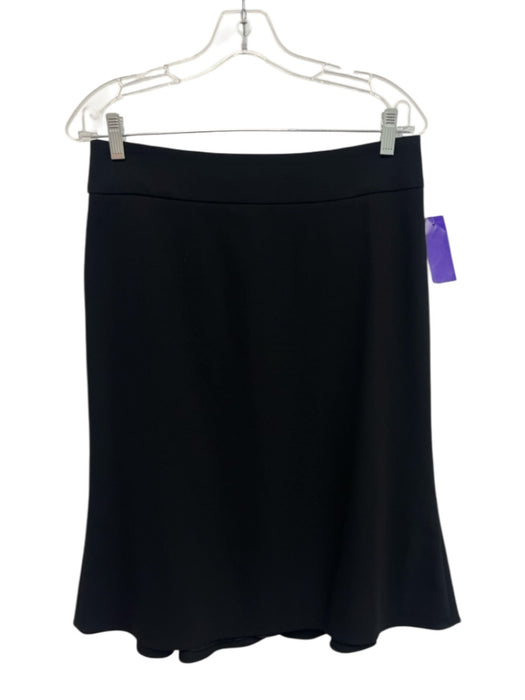 Armani Collezioni Size 8/6 Black Wool Blend Collar Detail Button Front Skirt Set Black / 8/6