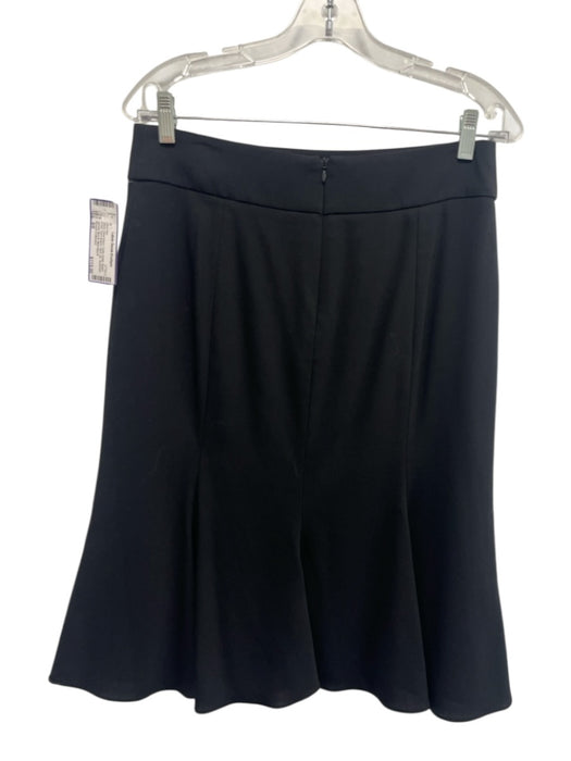 Armani Collezioni Size 8/6 Black Wool Blend Collar Detail Button Front Skirt Set Black / 8/6