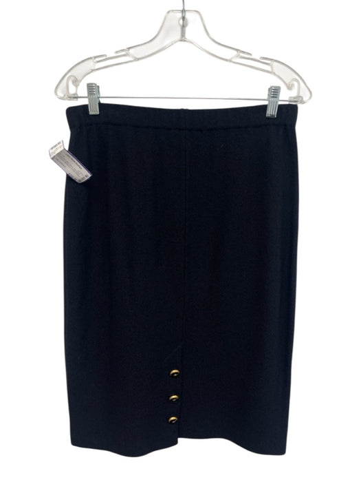 St. John Collection Size 6 Midnight blue Wool Blend Knit Button Front Skirt Set Midnight blue / 6