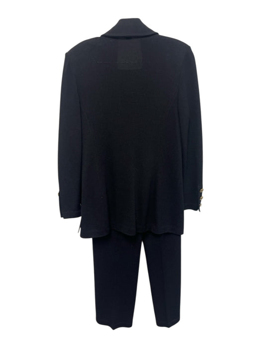 St. John Basics Size 4 Black No Fabric Tag Knit Elastic Waistband Pant Set Black / 4