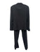 Max Mara Size 10 Black & Gray Wool Blend Pinstripe Tie Front Blazer Pant Set Black & Gray / 10