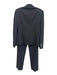 Armani Collezioni Size 8/6 Gray Wool Flap Pocket Blazer Hook & Zip Fly Pant Set Gray / 8/6