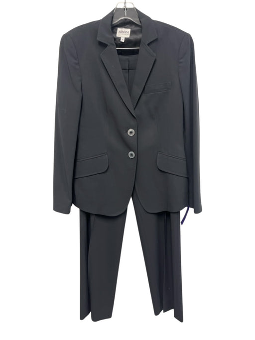 Armani Collezioni Size 8/6 Gray Wool Flap Pocket Blazer Hook & Zip Fly Pant Set Gray / 8/6
