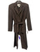 Oscar by Oscar de la Renta Size 6 Brown Wool Blend Button Front Pant Set Brown / 6