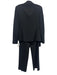 Max Mara Black & Gray Wool Pinstripe 3 Piece Set Blazer Suit Jacket Set Black & Gray / 6