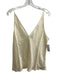 J Crew Size M Cream Silk Spaghetti Strap V Neck Back V Tank Top Cream / M