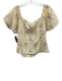 Love Shack Fancy Size 12 Cream, Purple, Green Cotton Short Puff Sleeve Top Cream, Purple, Green / 12